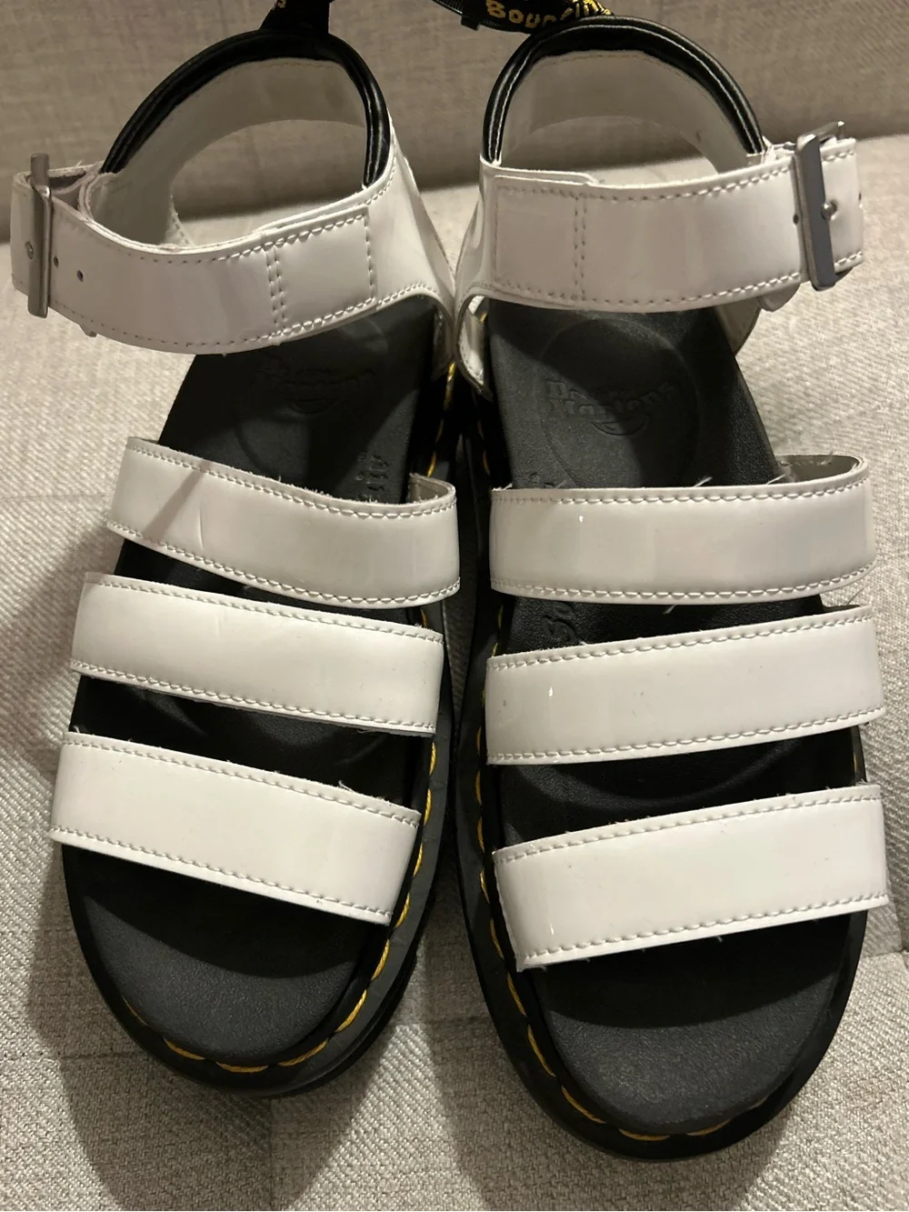 Dr. Martens white strappy